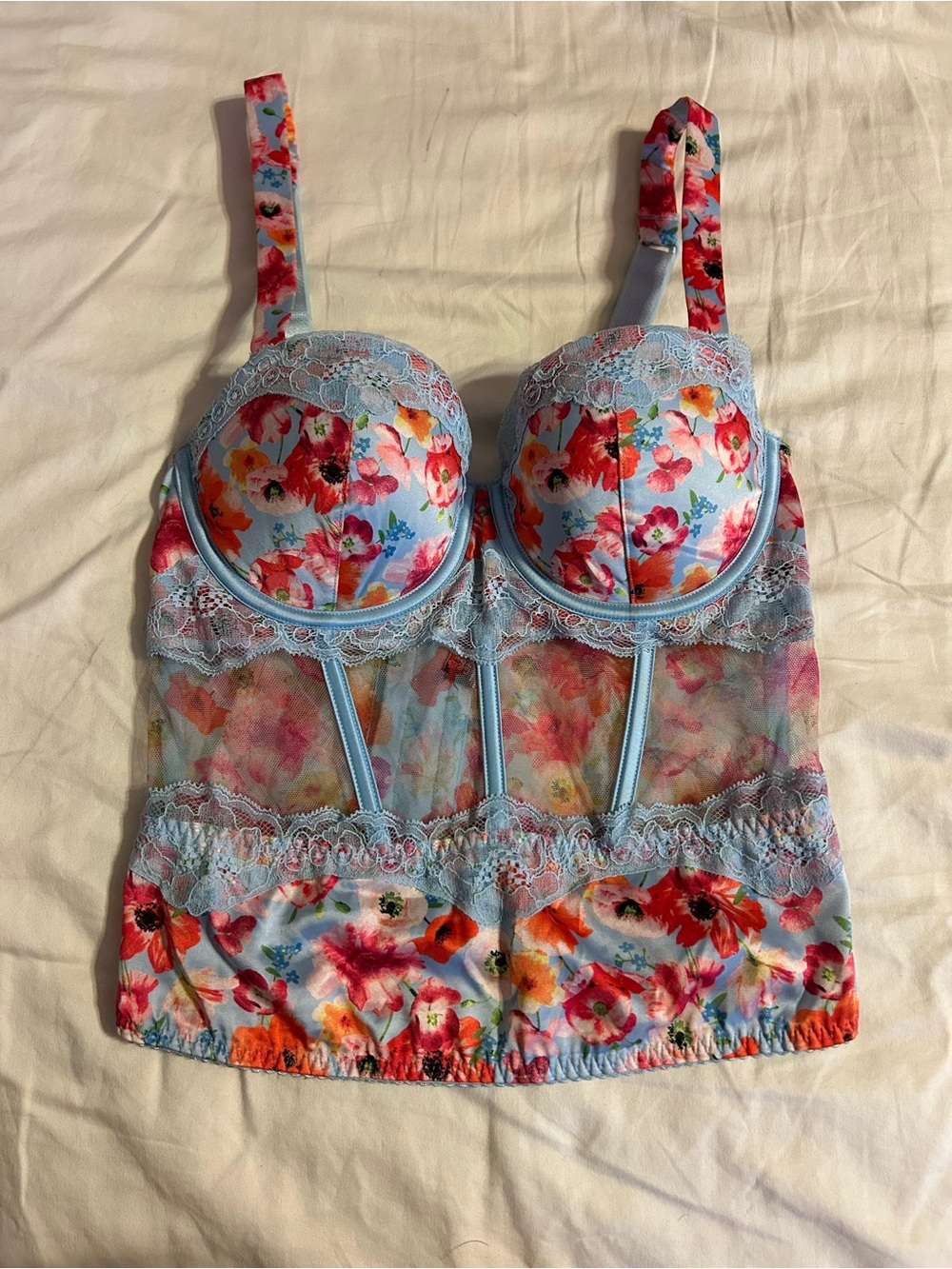 victoria’s secret floral corset top